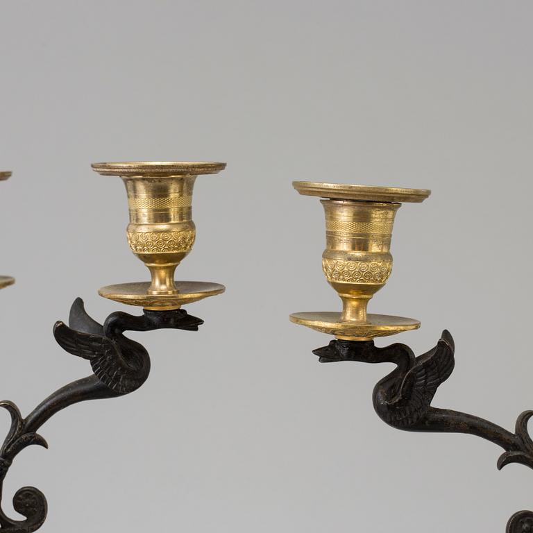 A PAIR OF CANDELABRA, empire-style, ca 1900.