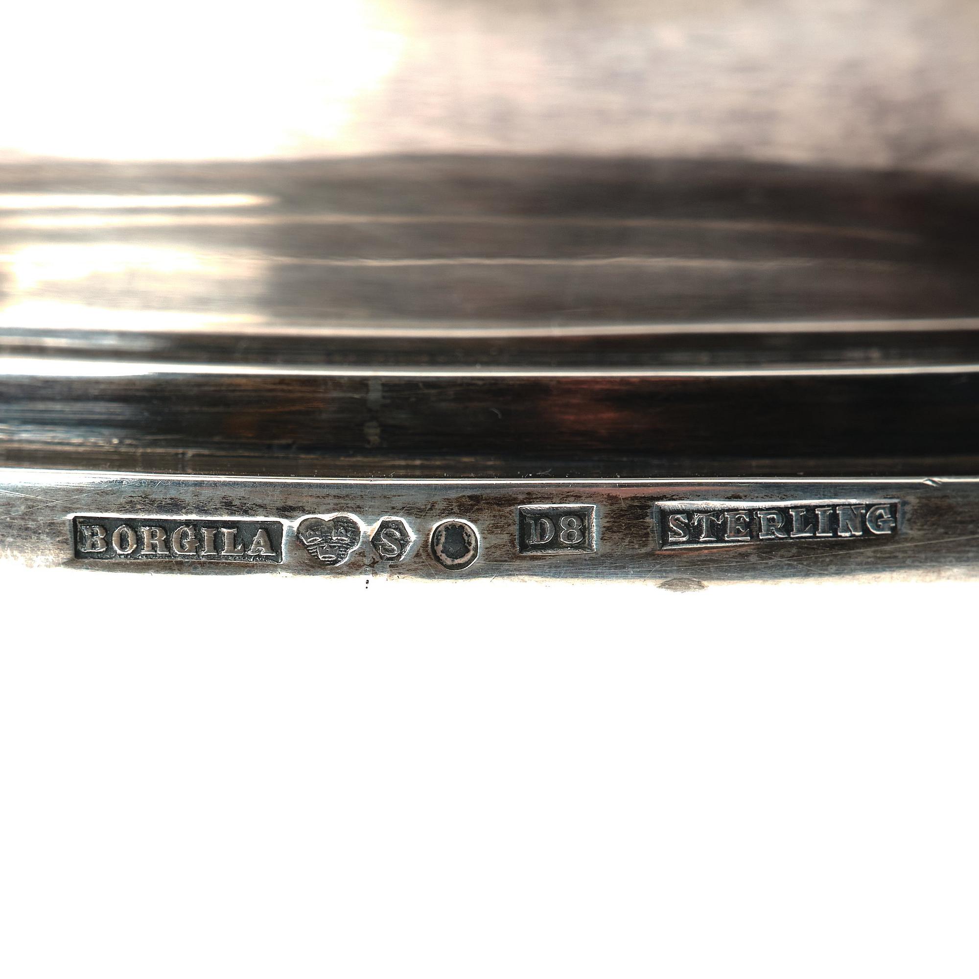 Atelier Borgila, skål, Stockholm 1930, sterling silver, komponerad av Erik Fleming.