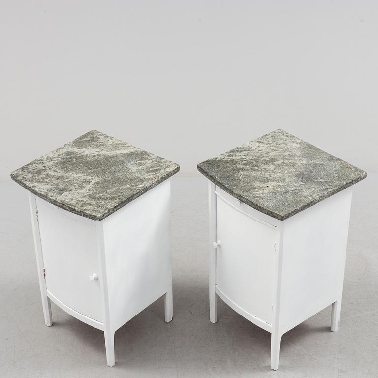 A pair of bedside tables, first half of the 20th century.