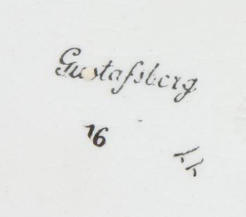 KRÄFTSERVIS, 7+1 delar, flintgods, Gustafsberg samt Rörstrand, 1900-talets första hälft.