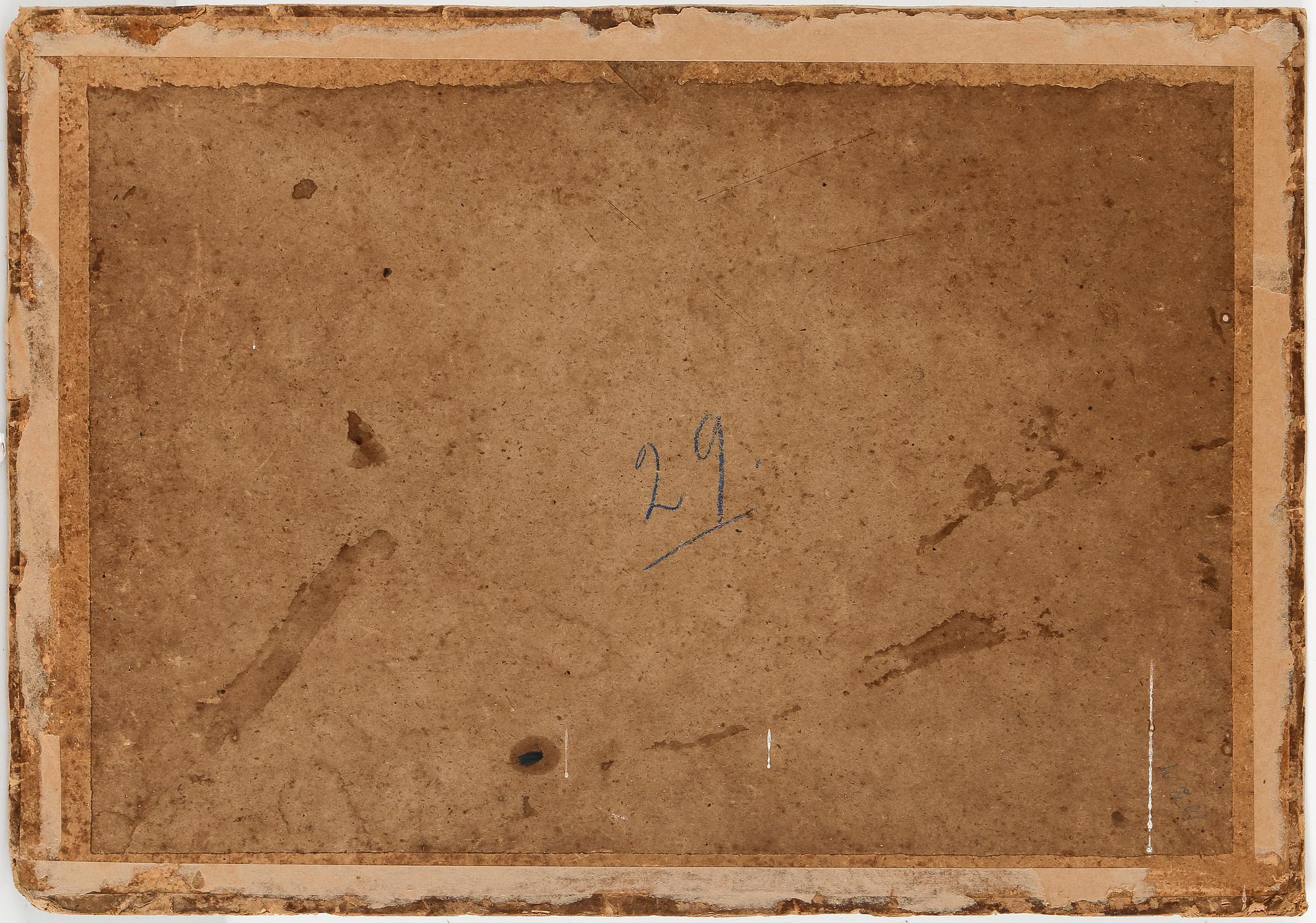 OKÄND KONSTNÄR, olja på papp, England, 1800-tal.