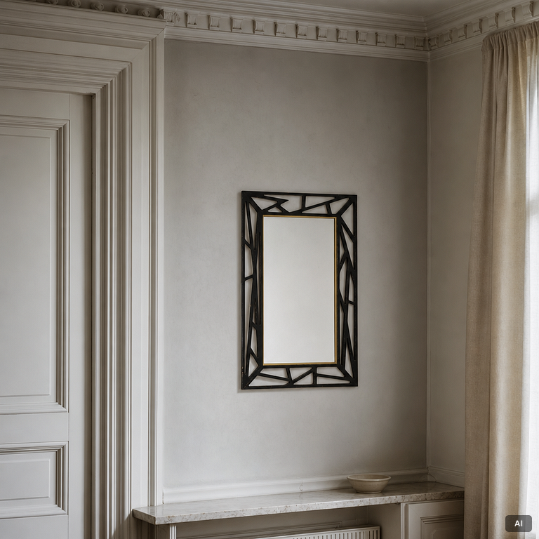 Eden Gustaf Spegelfabrik, A 'Konkret' mirror, Swedish Modern, 1950s.