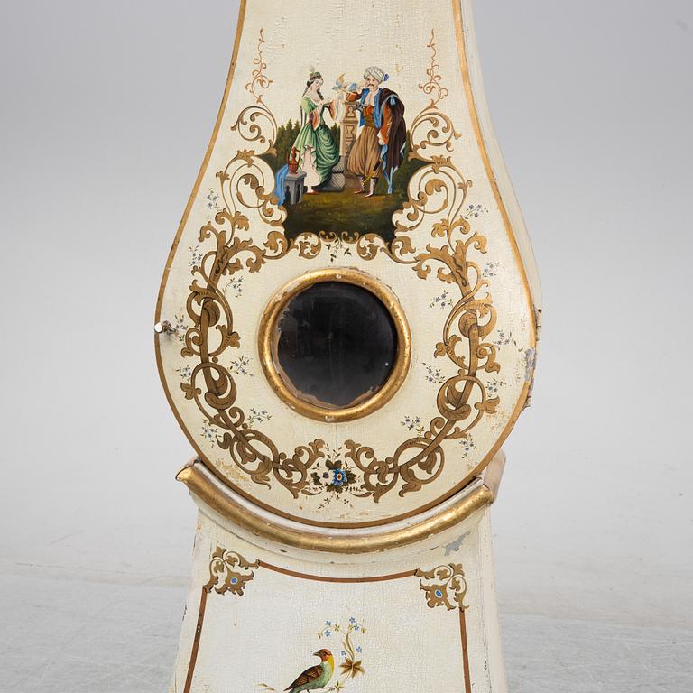An 18th Century painted long case clock.