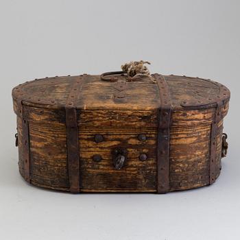 A first half of the 19th century wooden box.