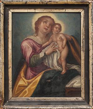 OKÄND KONSTNÄR, olja på kopparplåt. Sydeuropa, 1700/1800-tal.