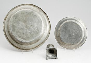 TENNFÖREMÅL, 3 delar, Finland, sannolikt 1780/1790.