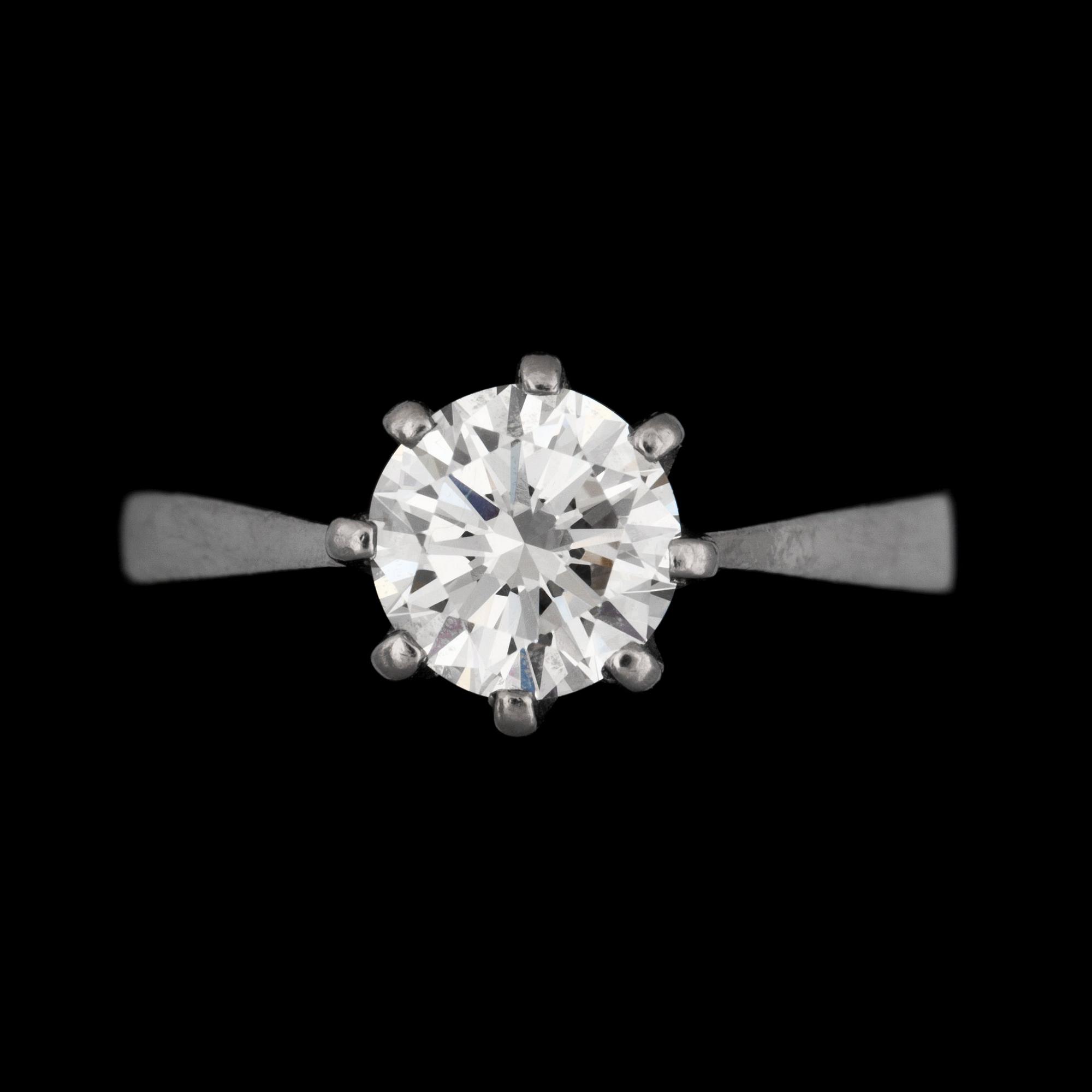 RING, diamant ca 1.14 ct. Kvalitet G/VVS-VS.