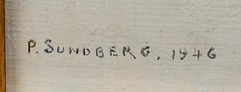 PER AUGUST SUNDBERG, olja på pannå, signerad och daterad 1946.