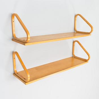 ALVAR AALTO, hyllyjä, 2 kpl, 112B, Artek 1900-luvun puoliväli.
