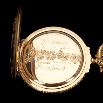 FICKUR, femfärgat guld 14K, Elgin, 1900-talets början.