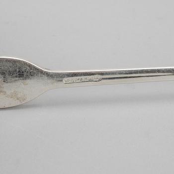 HUMMERGAFFLAR, 6st, nysilver, 1900-talets andra hälft.