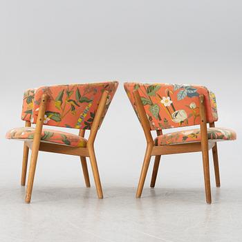 Jörgen & Nanna Ditzel, a pair of 'Kitani ND-01' armchairs, Willadsen, Vejen, Denmark, 1950s.