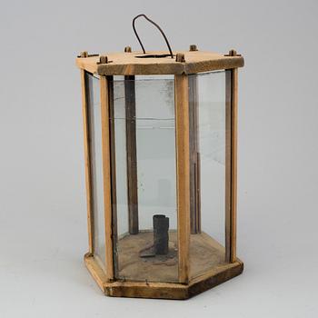 a wooden lantern, 19th century.