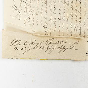 Kungligt brev, signerat Carl XIV Johan, 1831.