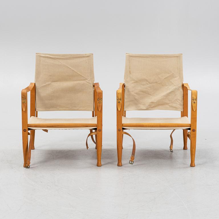 Kaare Klint, a pair of  'Safari Chair', Rud. Rasmussens Snedkerier, Denmark.