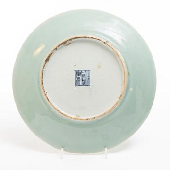 Three Canton porcelain plates, China, second half of the 19th century.