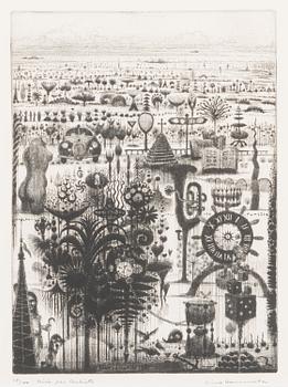 SIMO HANNULA, etsaus, signeerattu ja numeroitu 38/100 Tiré par l'artiste.