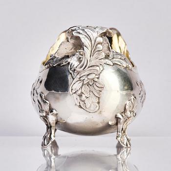A Swedish mid- 18th century parcel-gilt silver cream-jug, mark of Anders Schotte, Uddevalla 1779.