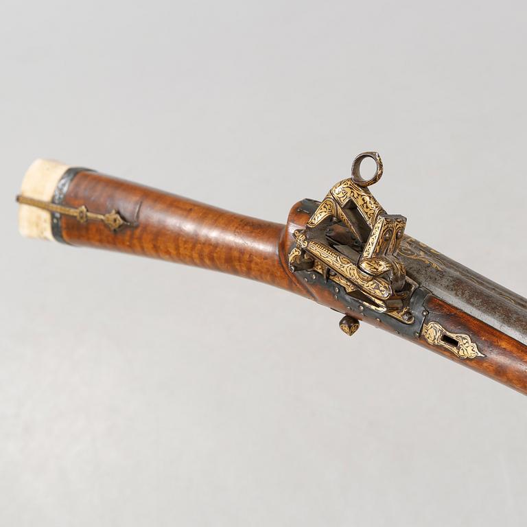 A miquelet lock rifle, probably Turkey, first half of/mid 19th century.