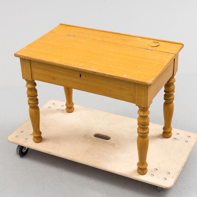 A late 19th century school desk.