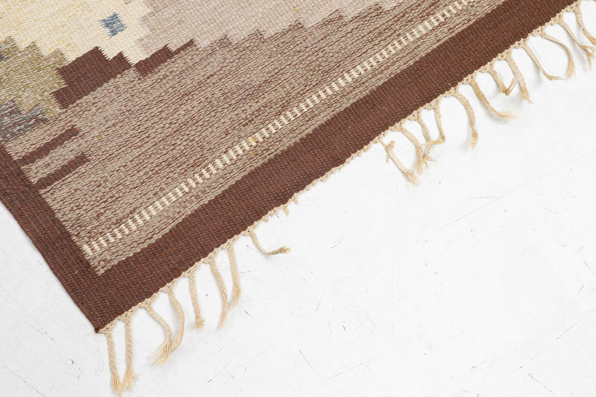 Ingegerd Silow, matta, rölakan, signerad IS, ca 200 x 135 cm.