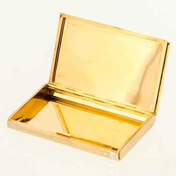 CARTIER ETUI, 18K guld, vit emalj, importstämplar Jacques Cartier, London 1927-33.