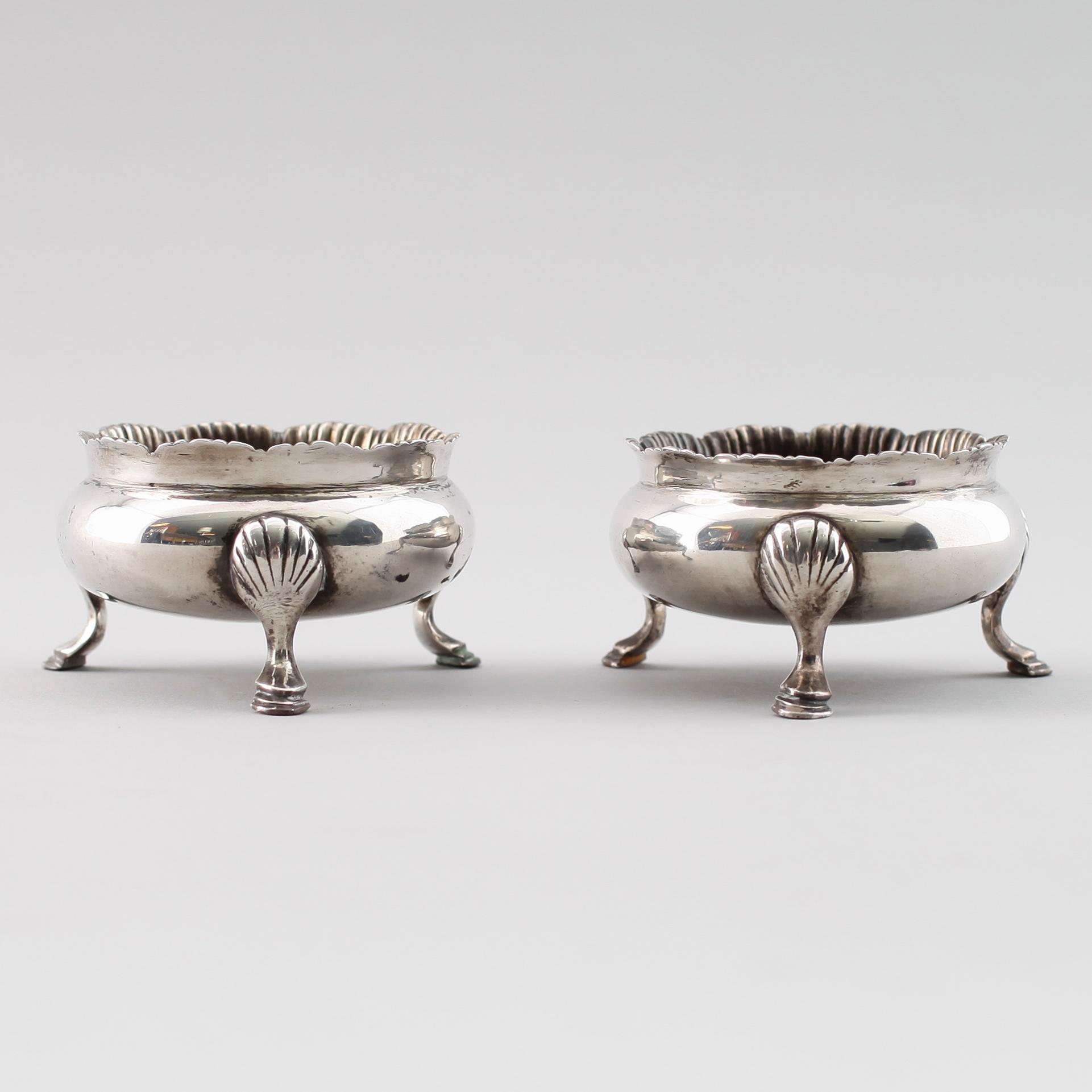 SALTKAR, 1 par, silver, Chester 1919. Vikt ca 100 gram.