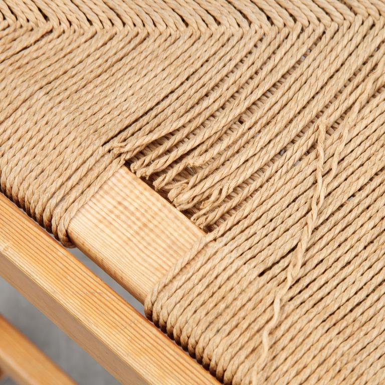 Børge Mogensen, dining table, 4 chairs + 1 armchair with rope seats, "Asserbo", Company Karl Andersson & sons.