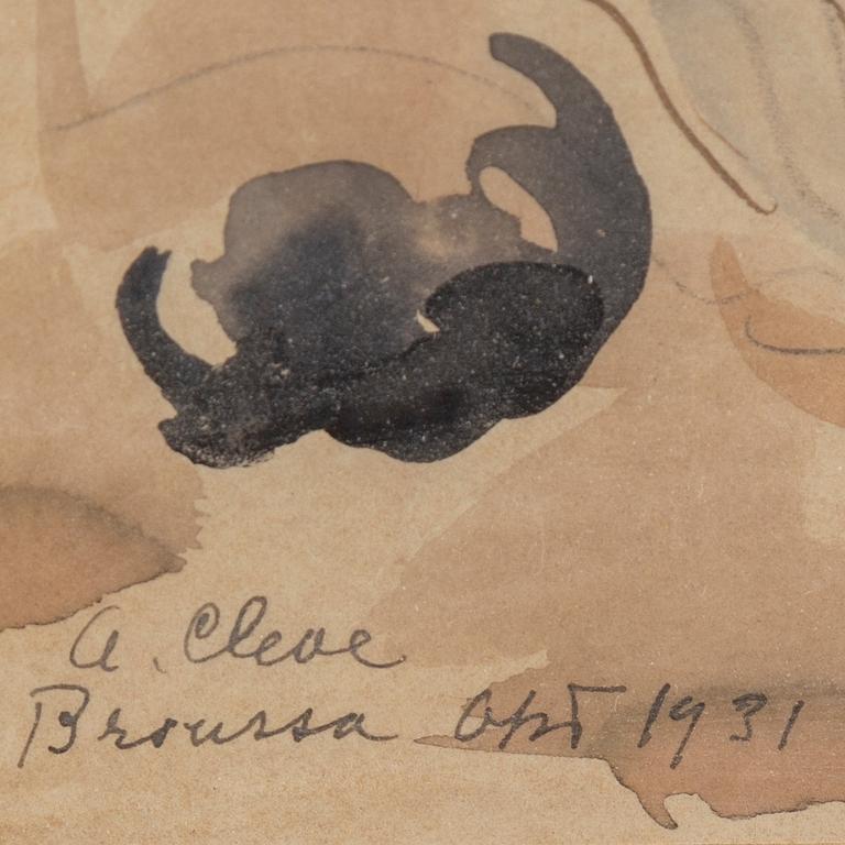AGNES CLEVE, akvarell, signerad och daterad Broussa okt 1931.