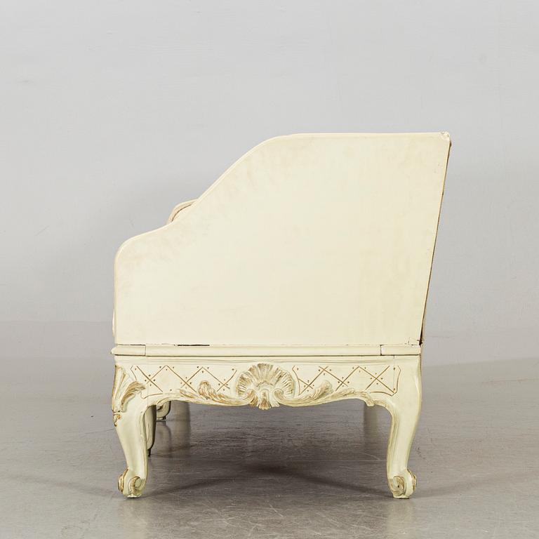TRÅGSOFFA, rokoko, provinsarbete 17/1800-tal.