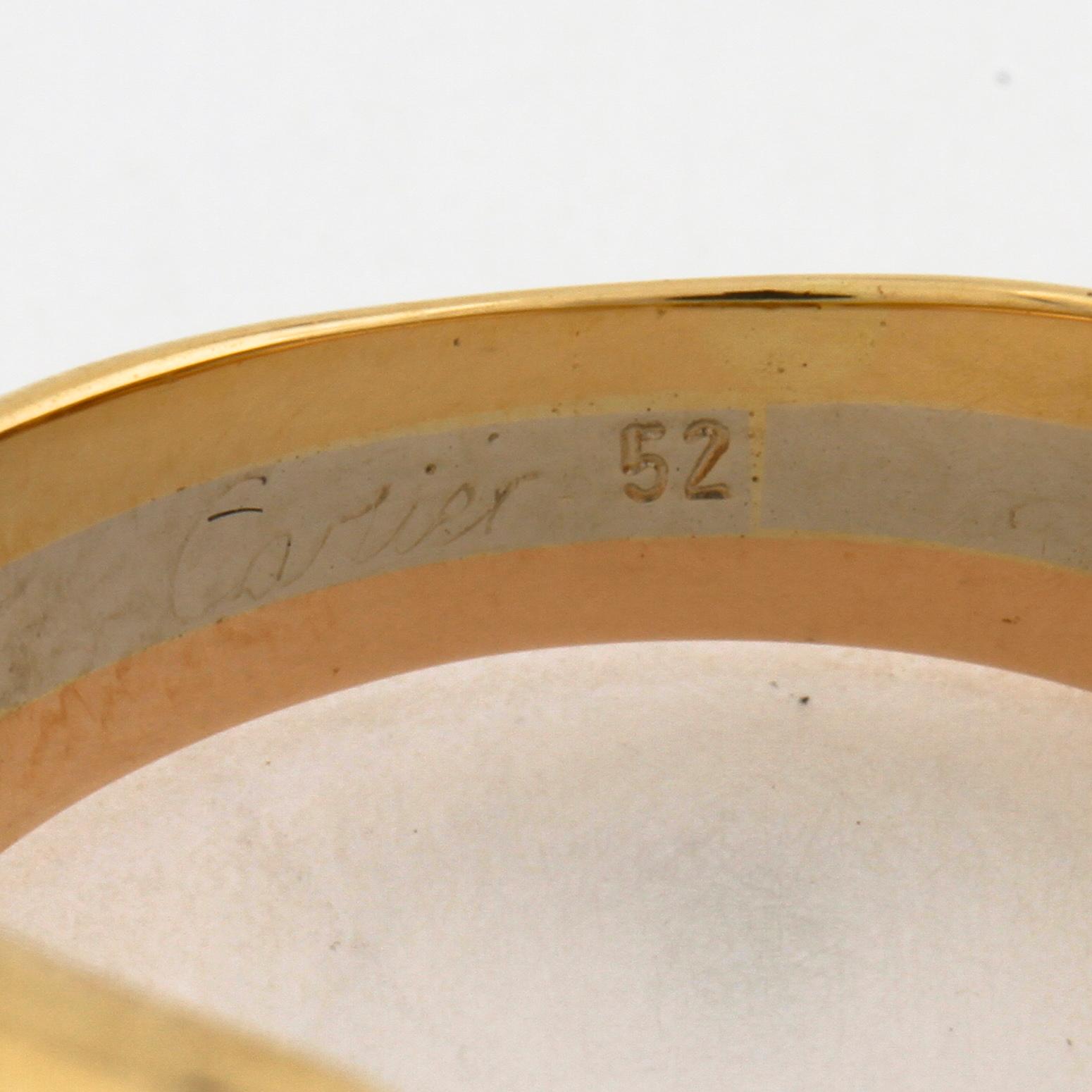 A brilliant cut diamond ring by Cartier.
