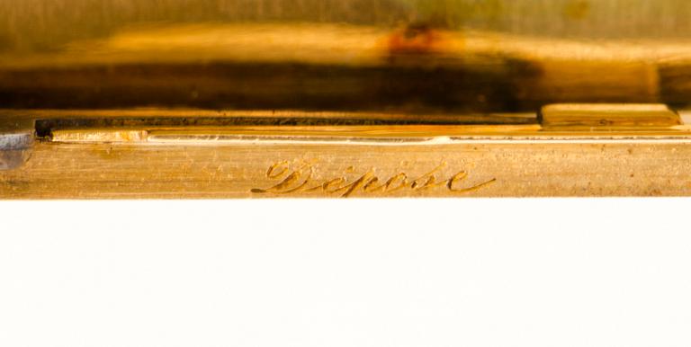 CARTIER ETUI, 18K guld i tre färger, cabochonslipade safirer.