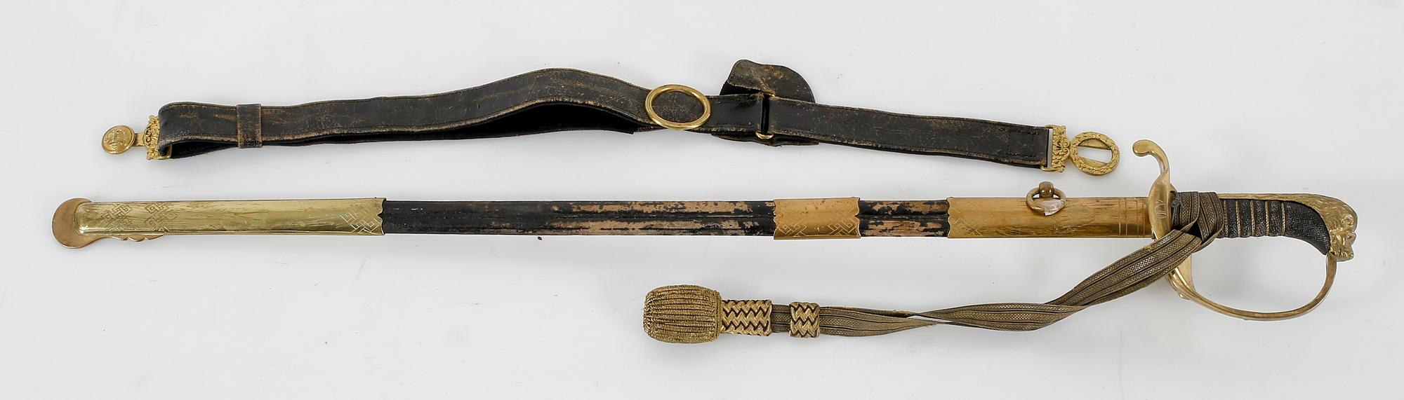 SABEL/PALLASCH, troligen ca 1860 för officer vid flottan.