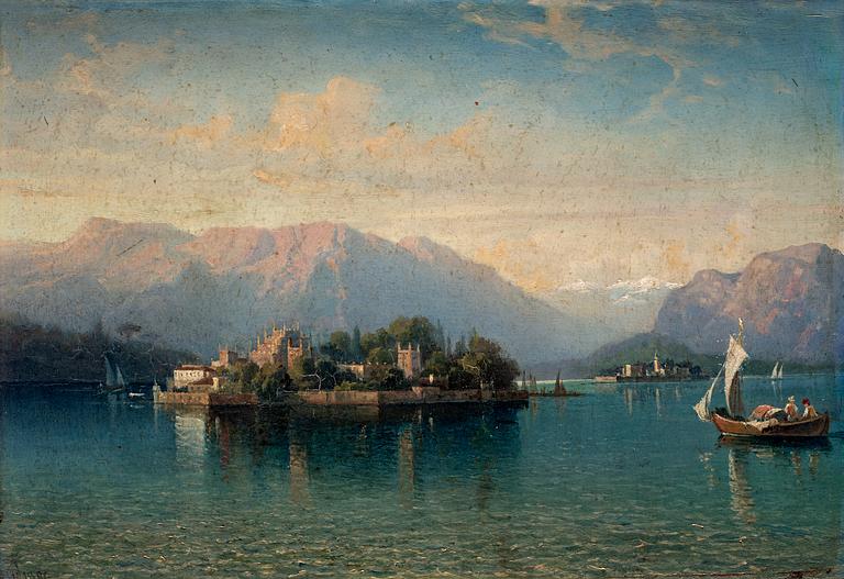 Gustaf Wilhelm Palm, "Lago Maggiore, con Isola Bella".