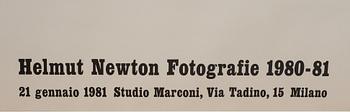 HELMUT NEWTON, utställningsaffisch, "Helmut Newton Fotografie 1980-81".
