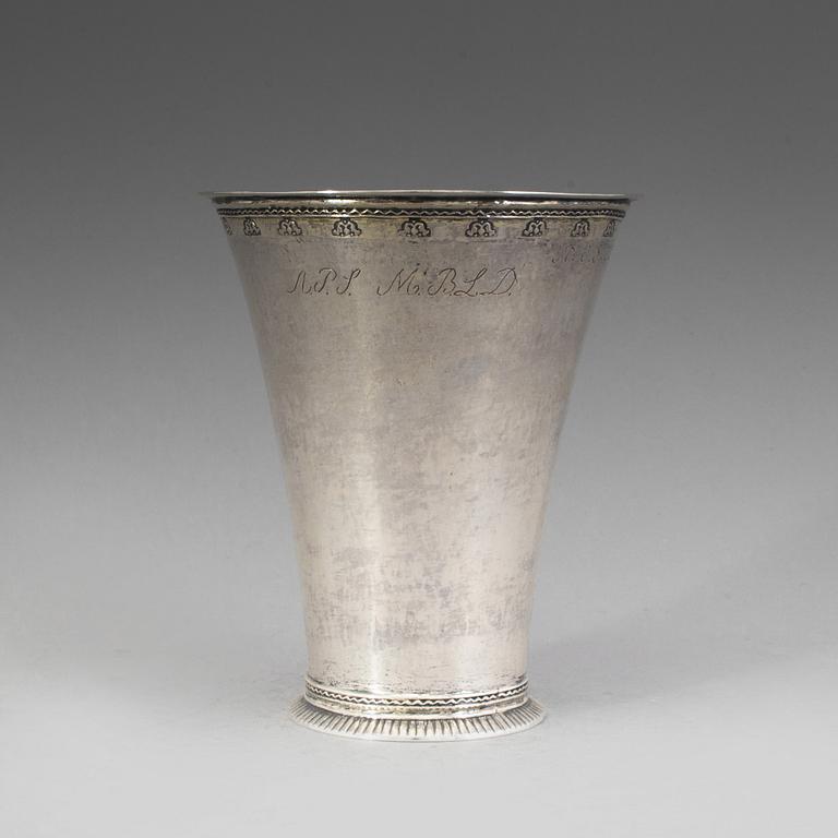 Johan Pettersson Berg, bägare, silver, Norrköping 1753.