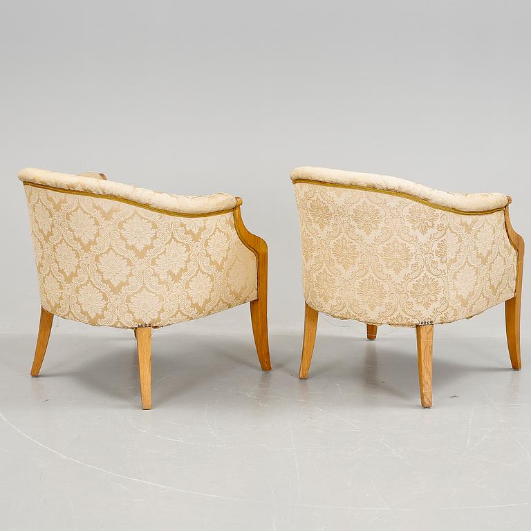 FÅTÖLJER, ett par, art deco, 1920-tal.