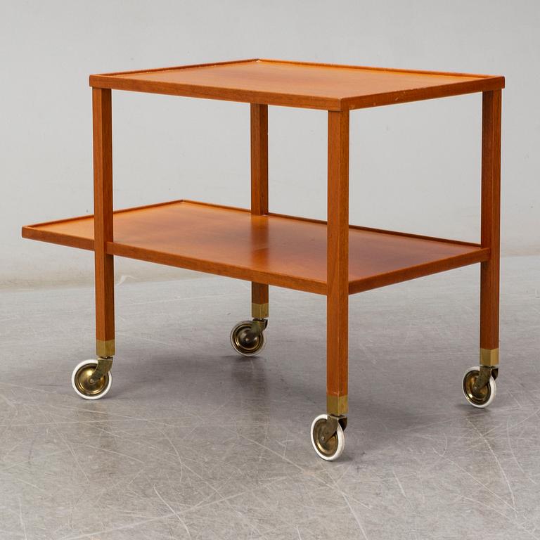 JOSEF FRANK, a model 470 walnut tea trolley for Svenskt Tenn, Sweden.