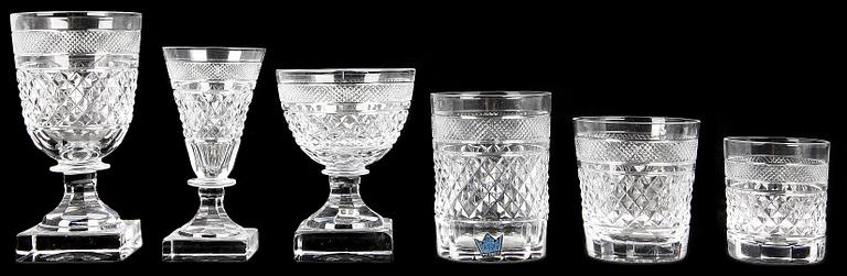 GLASSERVIS, 45 delar, "Kent", Elis Bergh, Kosta Boda, 1900-talets mitt.