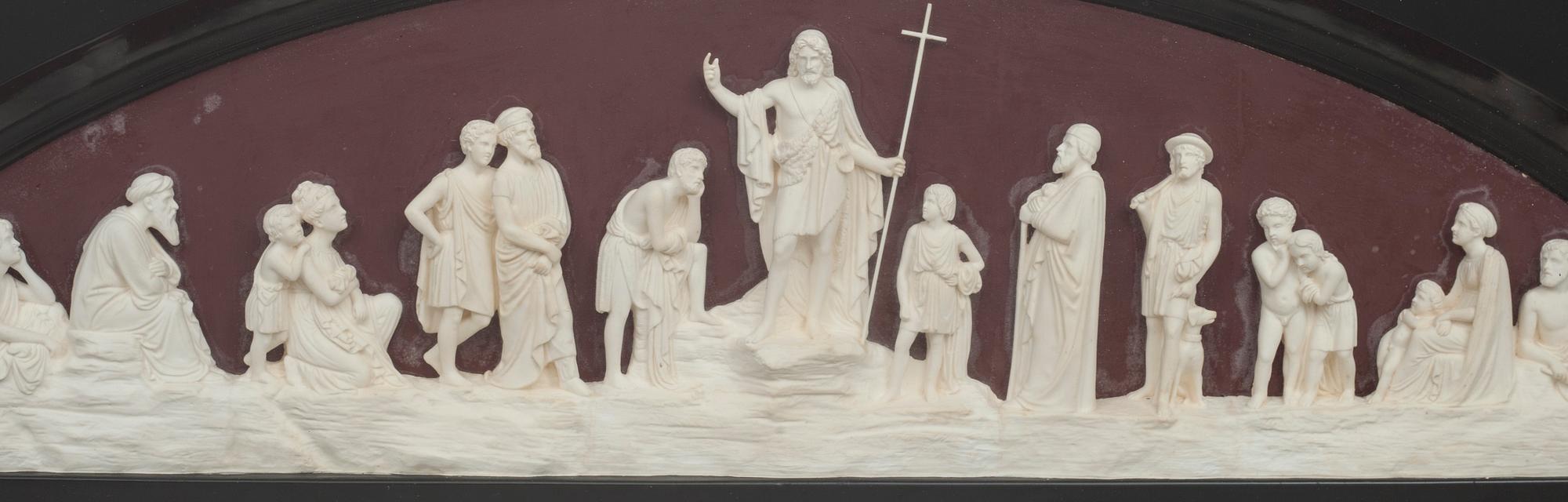 VÄGGRELIEF, gips, 1800-talets slut.