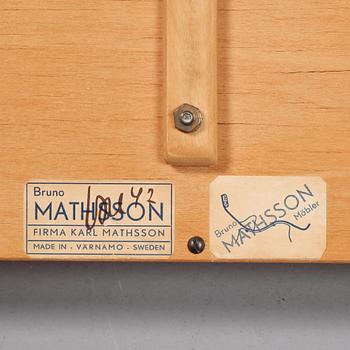 Two Bruno Mathsson birch shelves, Firma Karl Mathsson, 1940-50's.