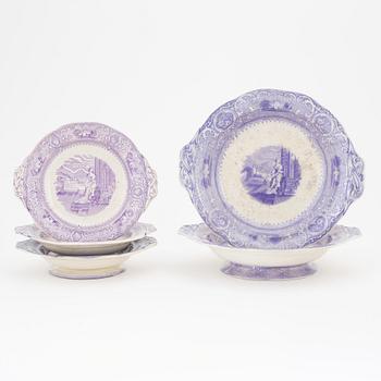 Servis, 122 delar, flintgods, "Carrara", Gustavsberg, i produktion 1860-1908.