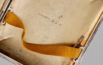 CIGARETTETUI resp FRIBILJETT, silver, bla C G Hallberg, 1891 samt 1968.