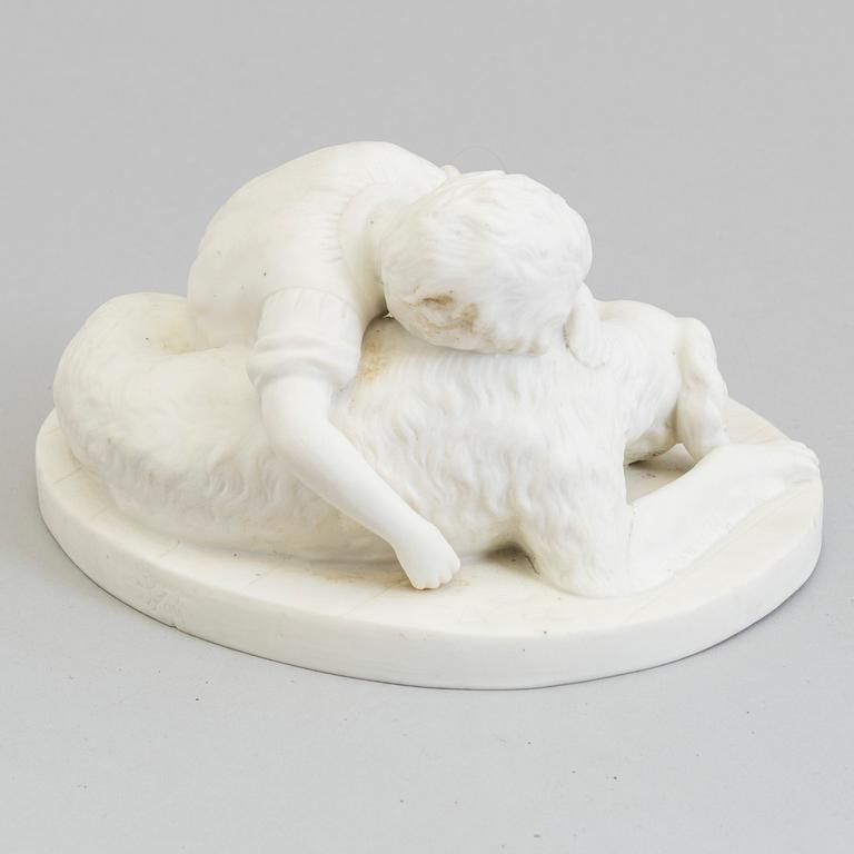 An early 20th century ceramic figurine with the mark AR.
