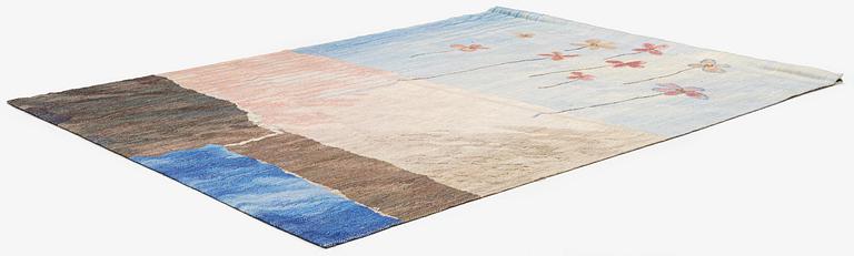 Susanne Henriques, a tapestry triptych, 'Strukturerad natur' c. 223 x 176 (one 165) cm, signed AB MMF SH.