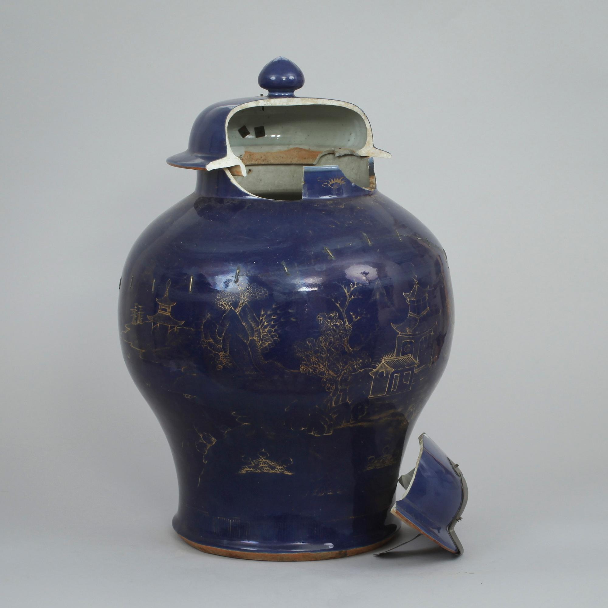 LOCKURNA, porslin, Qianlong, Kina 1700-tal.