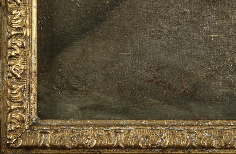 OKÄND KONSTNÄR, olja på duk, sign Bardot?, 1800/1900-tal.