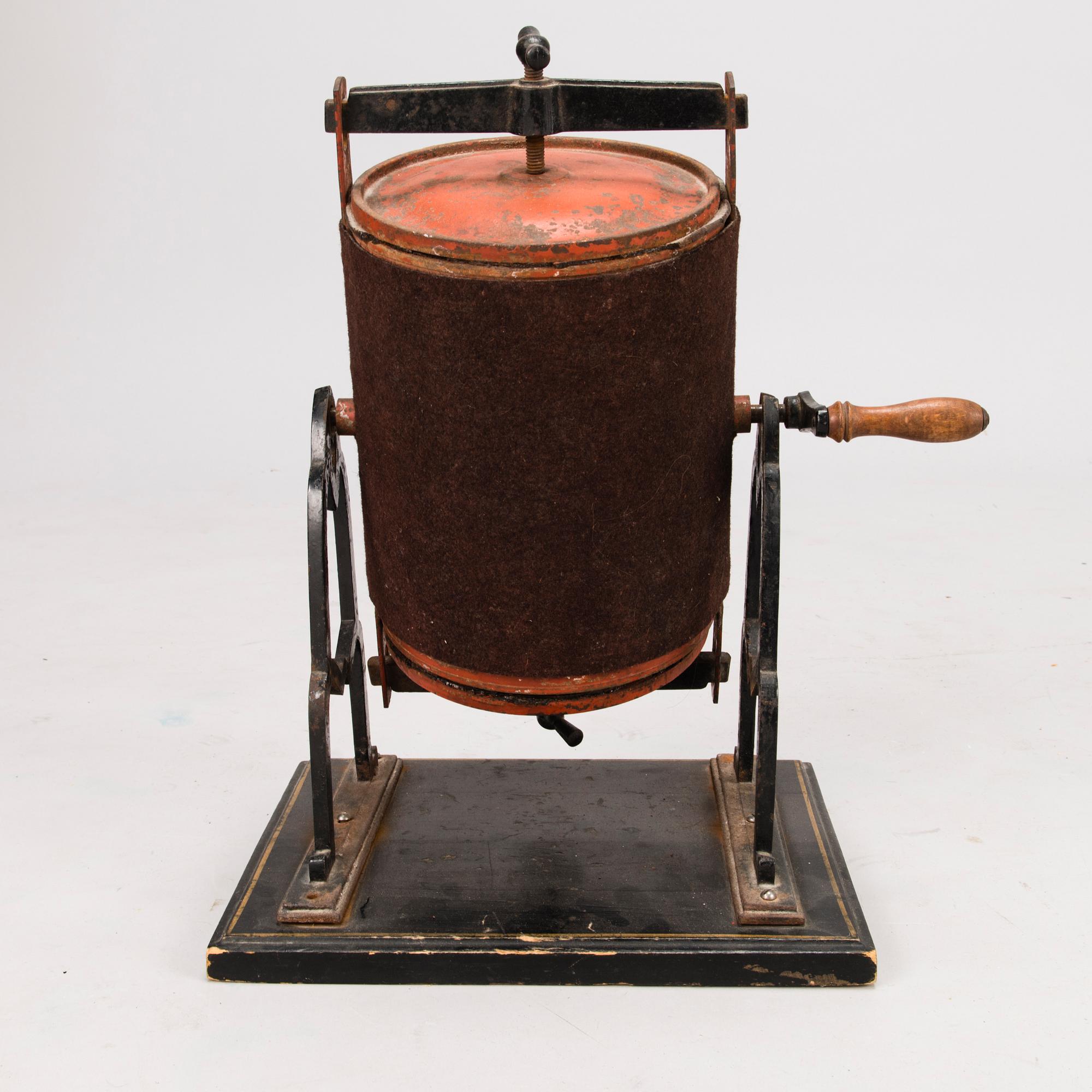 A 1930's ice cream maker.