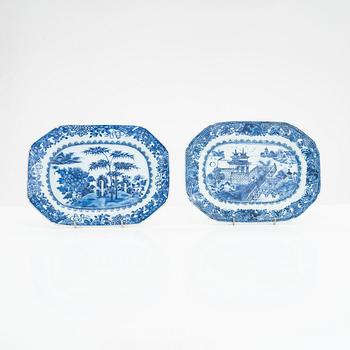 Serveringsfat, 4 st, porslin, Kina Qianlong (1736-1795).