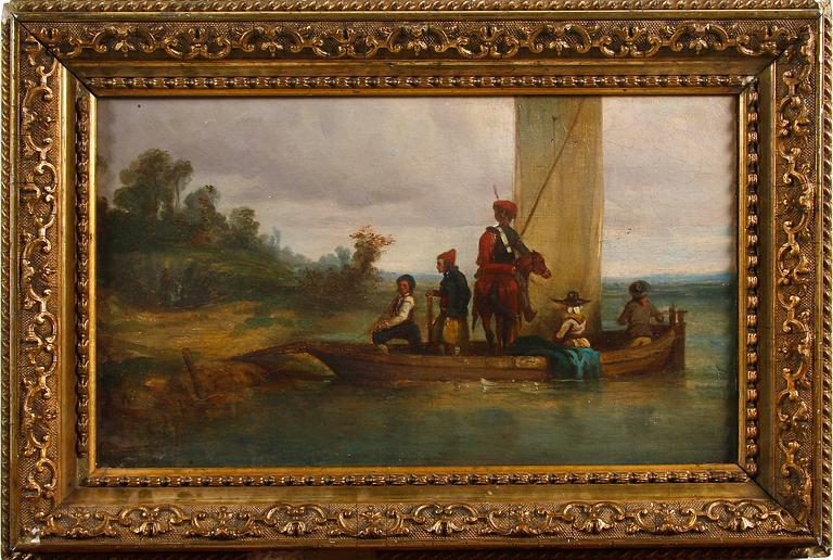 OKÄND KONSTNÄR, olja på duk, 1800-talets mitt.